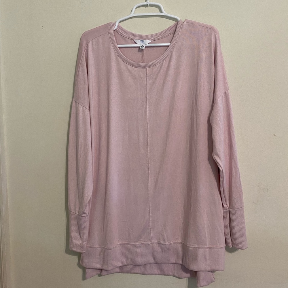 Light Pink long sleeve light weight sweater